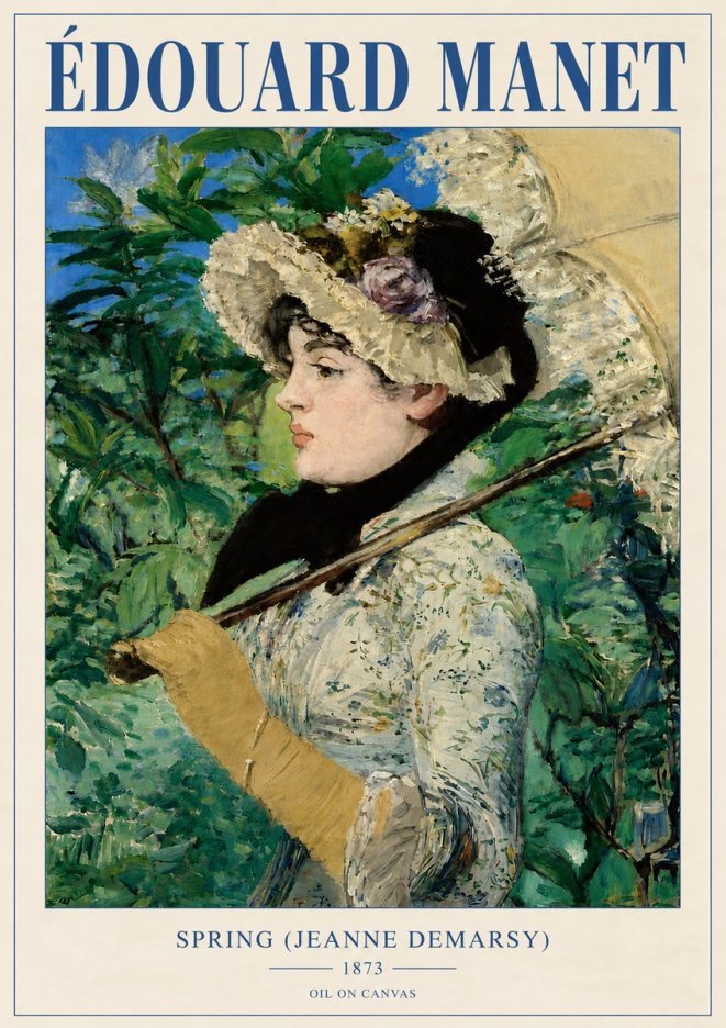 Édouard Manet Spring (Jeanne Demarsy) No4 - Plakát