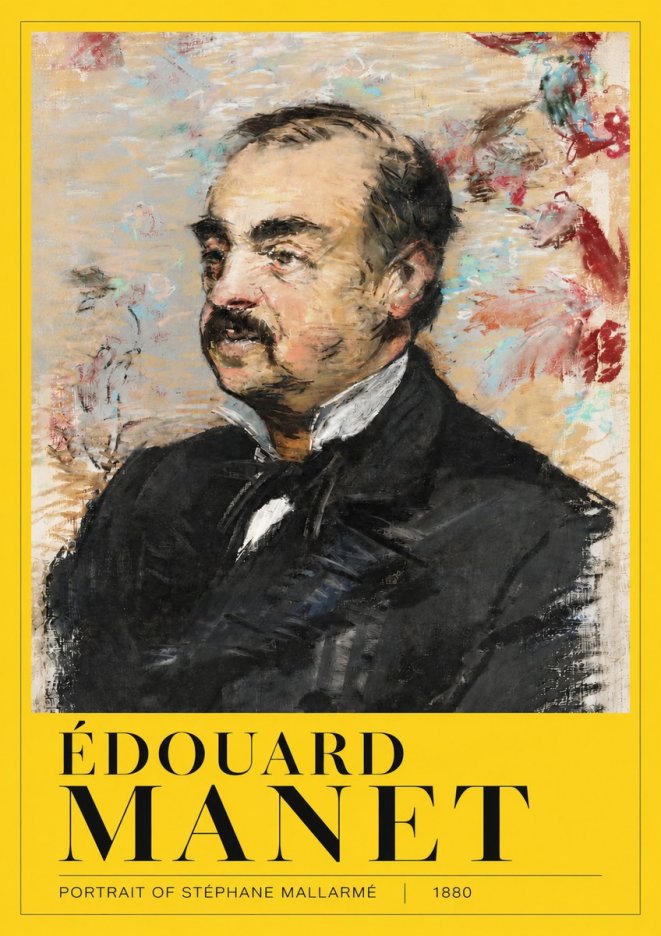 Édouard Manet Portrait of Stéphane Mallarmé I No4 - Plakát