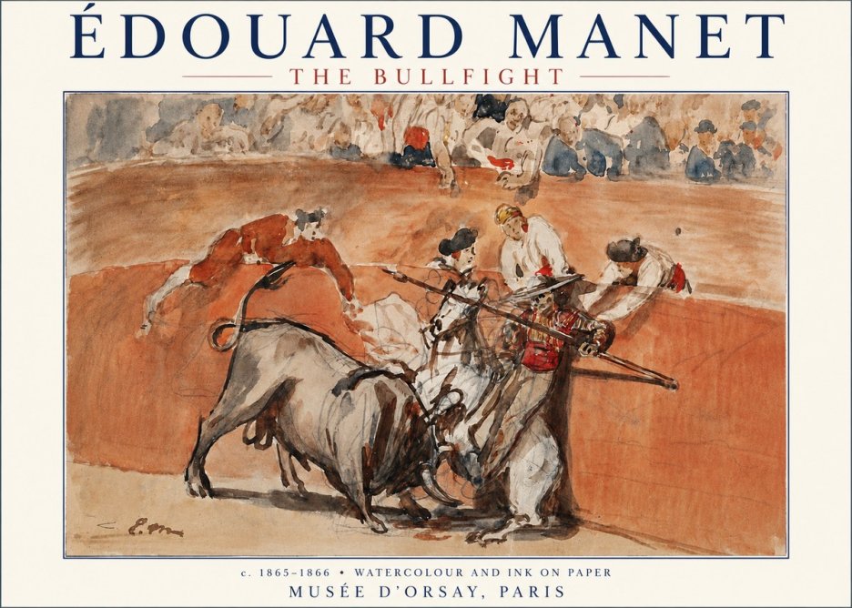 Édouard Manet The Bullfight I No3 - Plakát