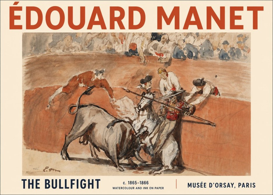 Édouard Manet The Bullfight I No4 - Plakát