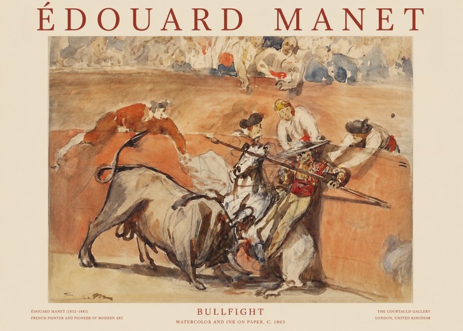 Édouard Manet The Bullfight I No6 - Plakát