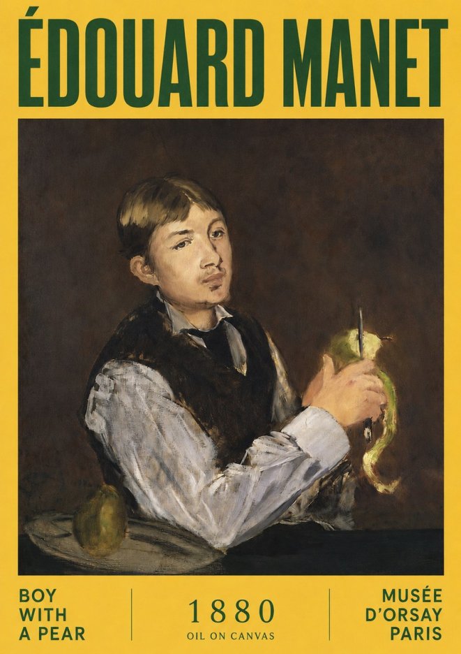 Édouard Manet Boy with a Pear No2 - Plakát