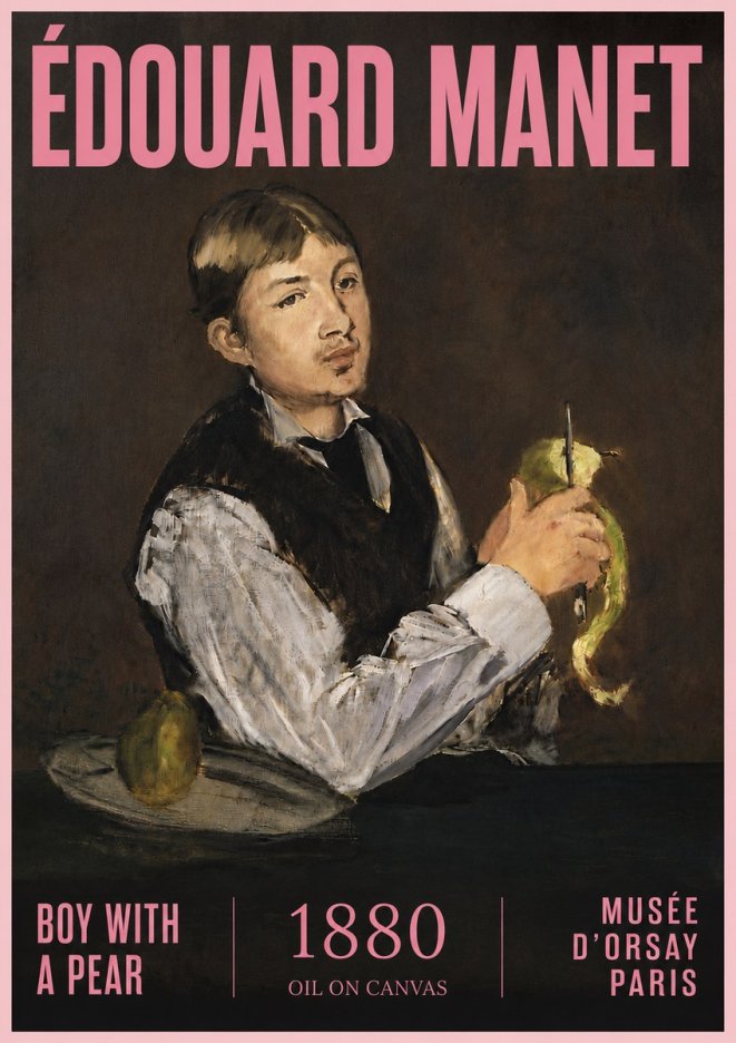 Édouard Manet Boy with a Pear No5 - Plakát
