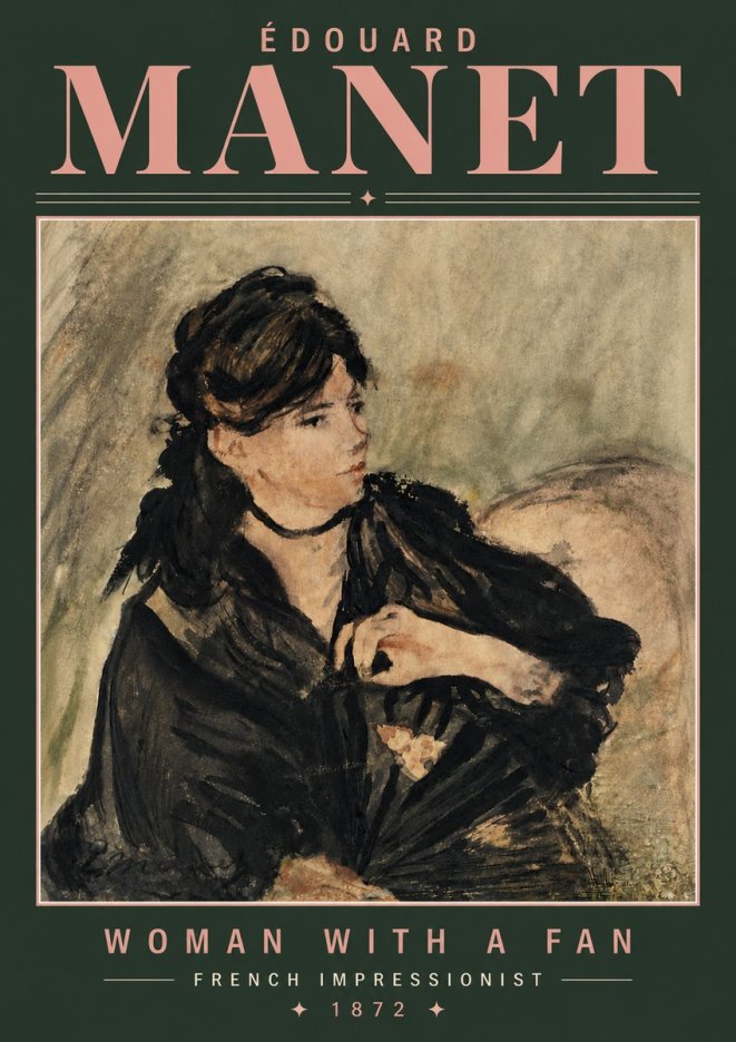 Édouard Manet Woman with a Fan No6 - Plakát