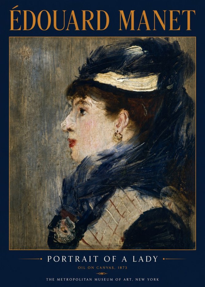 Édouard Manet Portrait of a Lady No4 - Plakát
