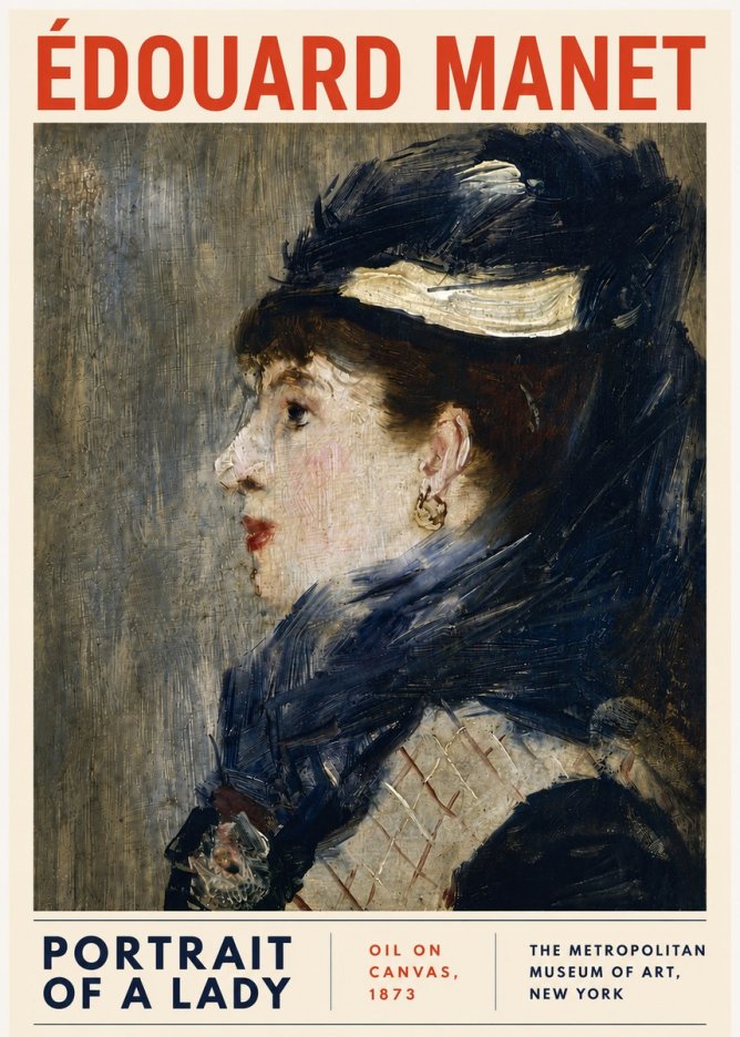 Édouard Manet Portrait of a Lady No5 - Plakát