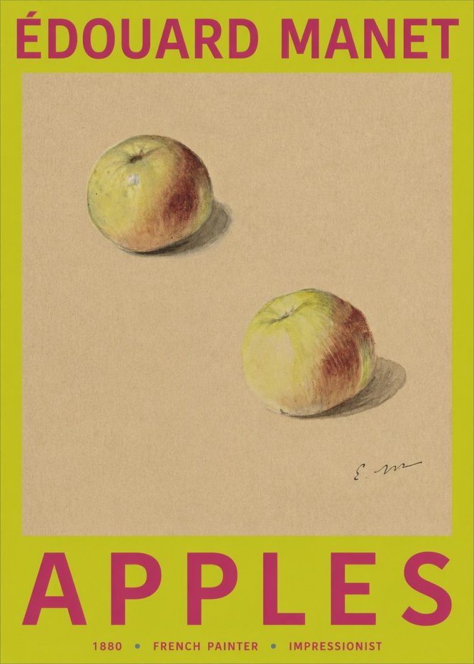 Édouard Manet Apples No2 - Plakát