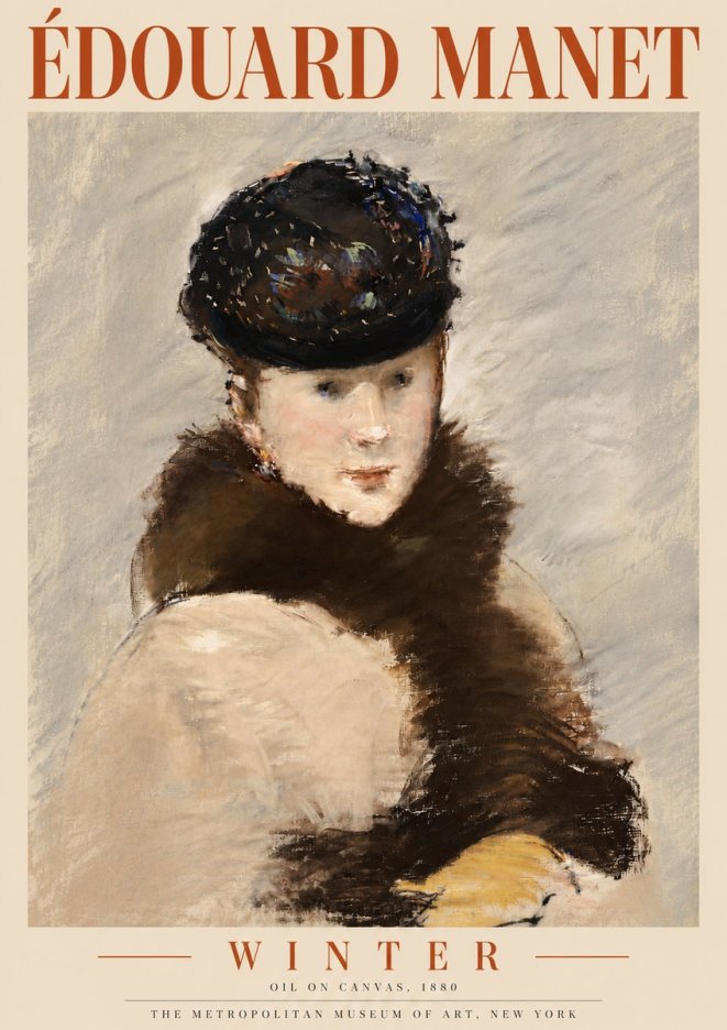 Édouard Manet Winter No5 - Plakát