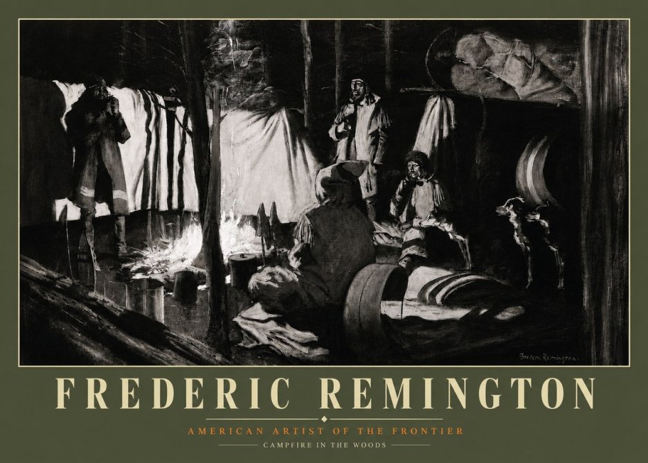 Frederic Remington A Trapper's Camp No3 - Plakát