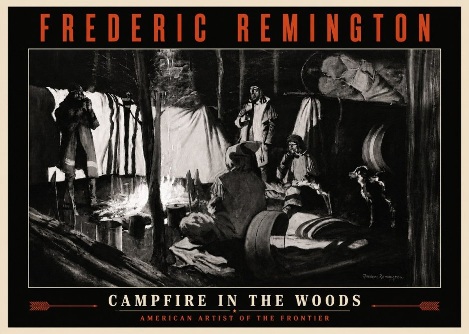Frederic Remington A Trapper's Camp No4 - Plakát