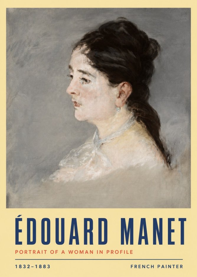 Édouard Manet Portrait of a Woman in Profile No3 - Plakát