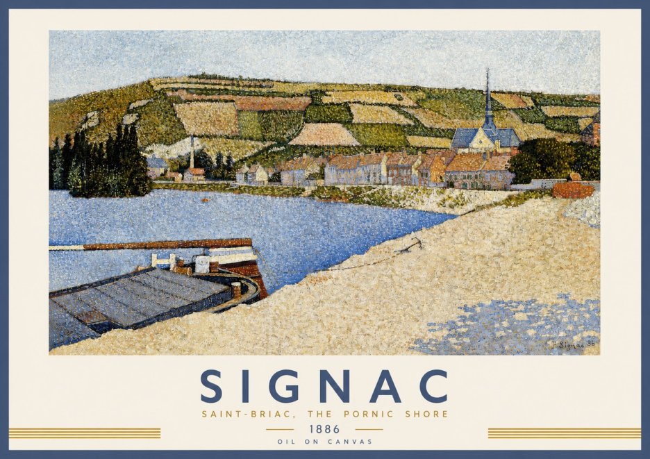 Signac Saint-briac, the Pornic Shore No2 - Plakát