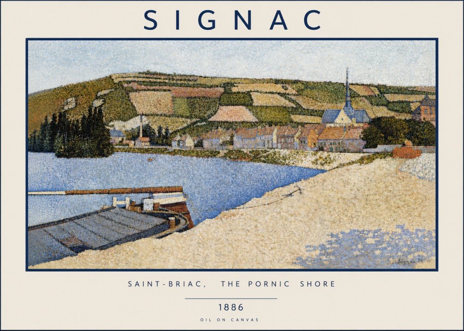Signac Saint-briac, the Pornic Shore No4 - Plakát
