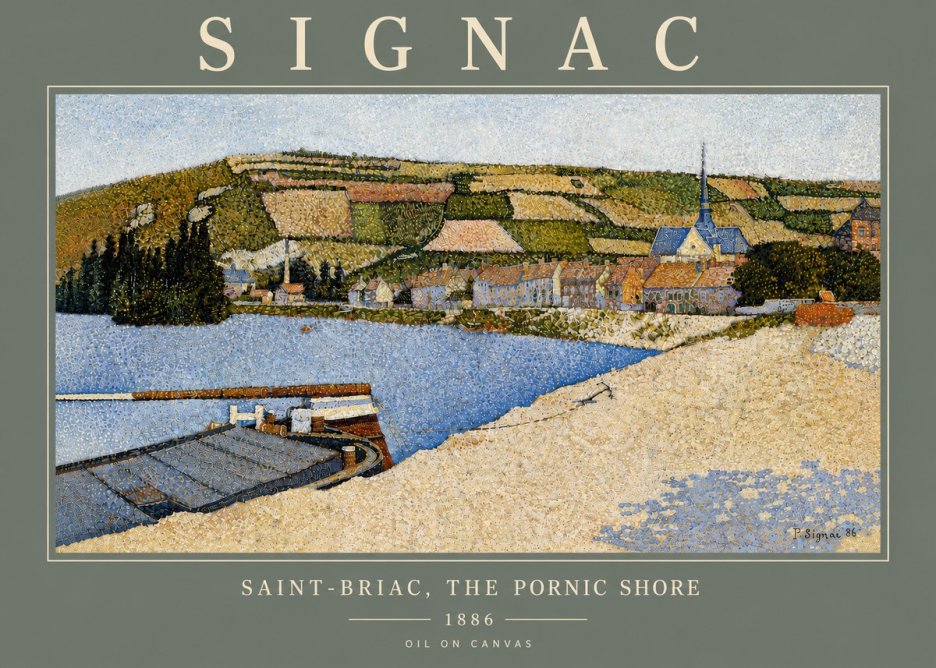 Signac Saint-briac, the Pornic Shore No6 - Plakát