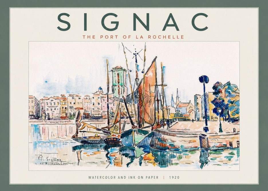 Signac The Port of La Rochelle No4 - Plakát