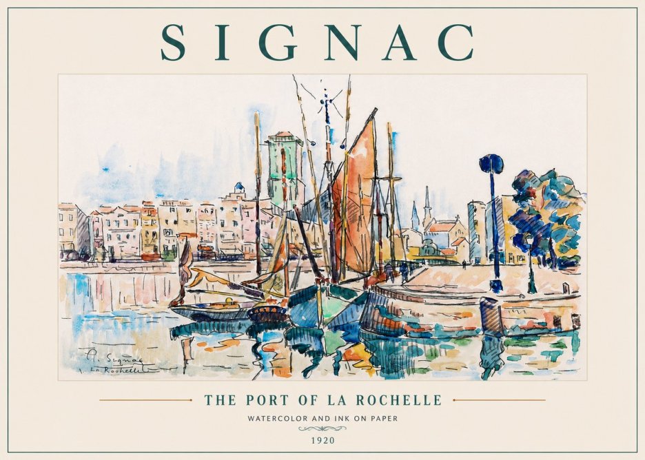 Signac The Port of La Rochelle No6 - Plakát
