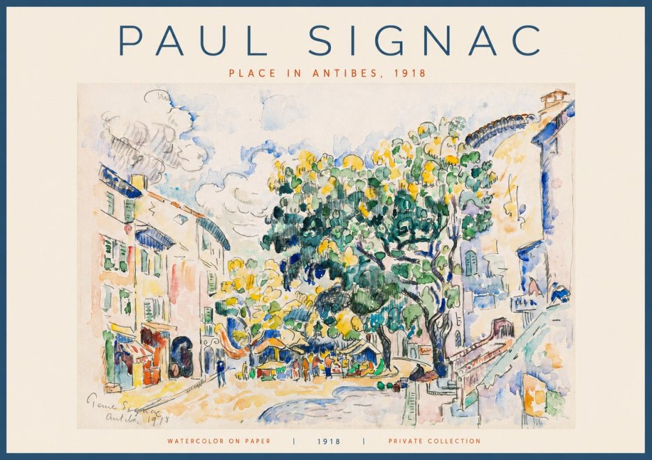 Signac Place in Antibes, 1918 No4 - Plakát