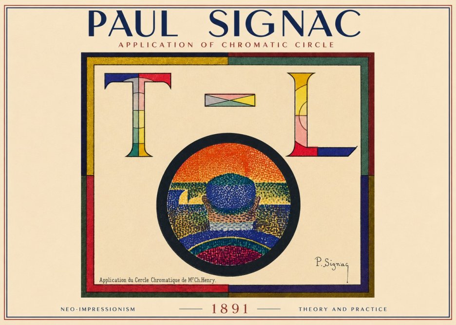 Signac Application of Chromatic Circle No3 - Plakát