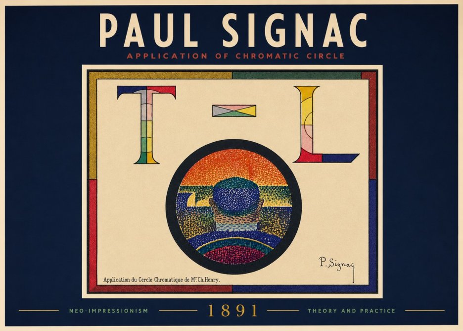 Signac Application of Chromatic Circle No4 - Plakát