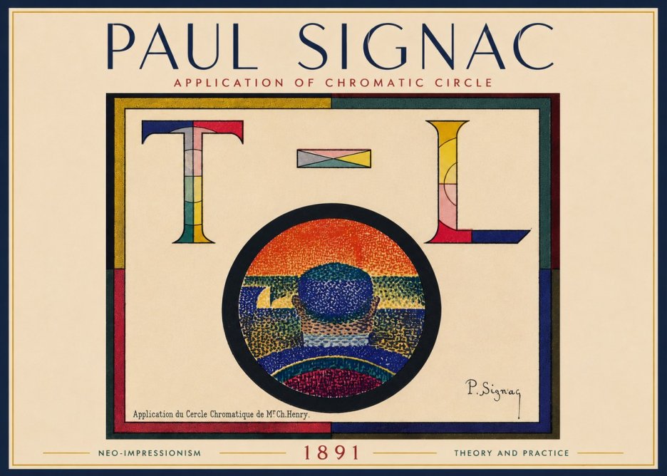 Signac Application of Chromatic Circle No6 - Plakát