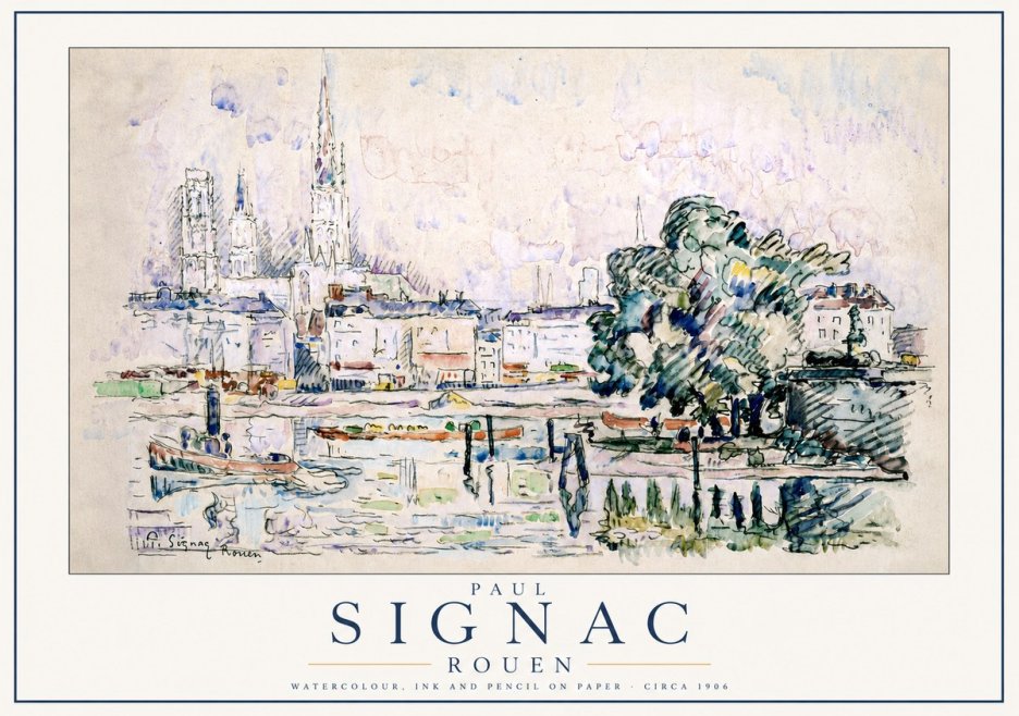 Signac Rouen No3 - Plakát