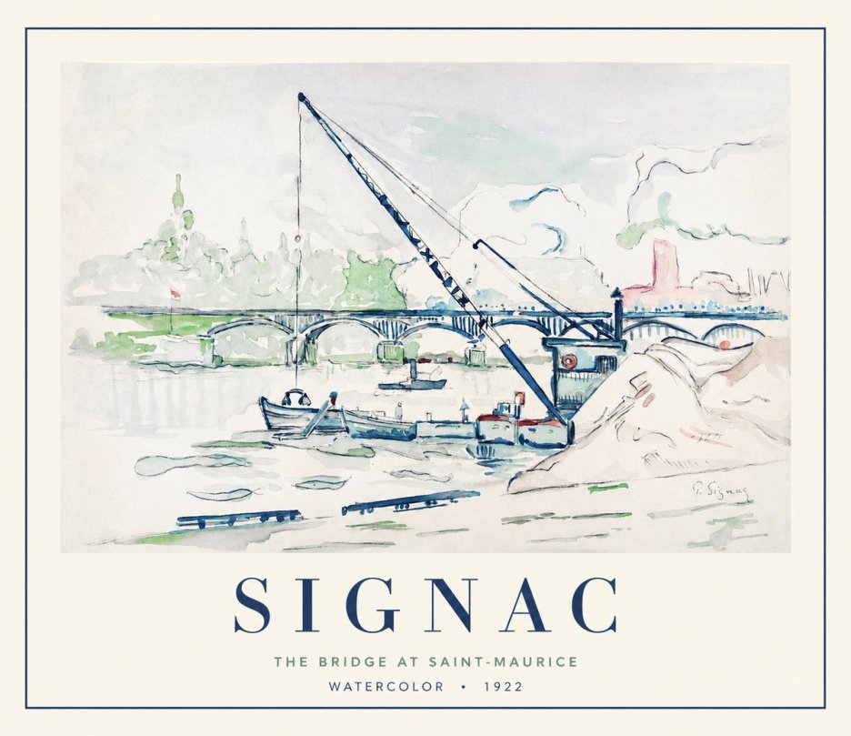Signac The Bridge at Saint-maurice No1 - Plakát