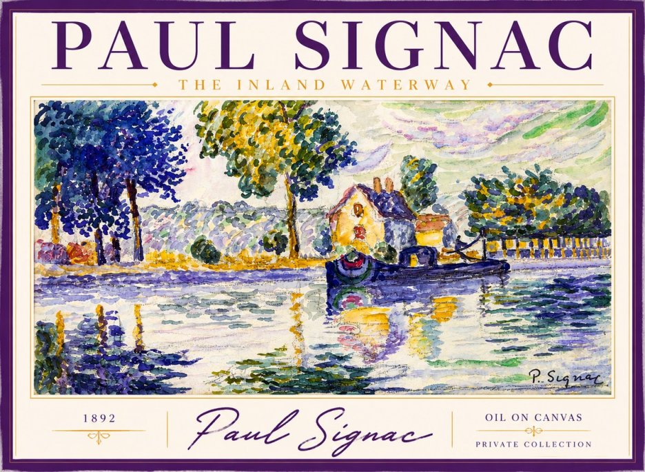 Signac The Inland Waterway No2 - Plakát