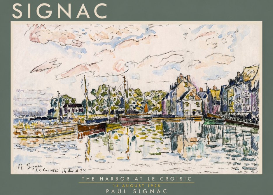 Signac The Harbor at Le Croisic No4 - Plakát