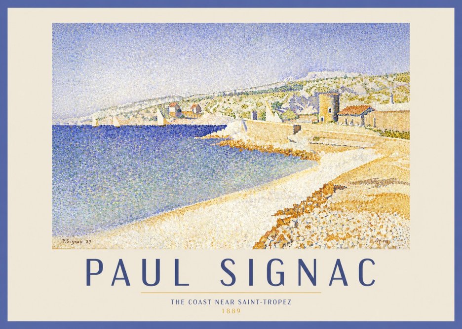 Signac The Coast Near Saint-tropez No4 - Plakát