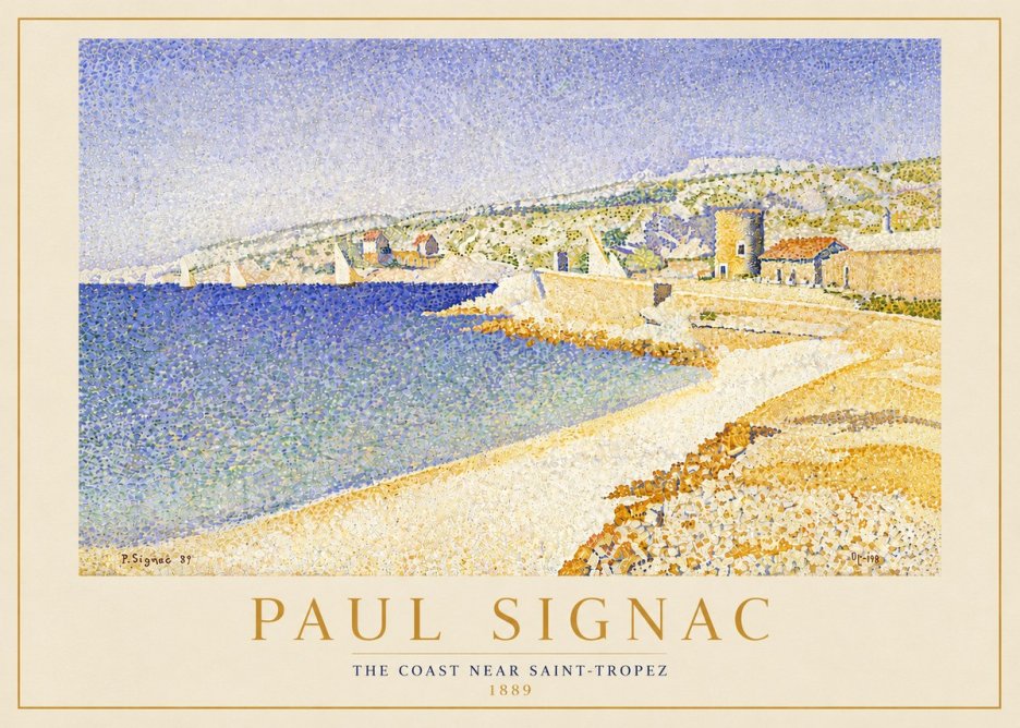 Signac The Coast Near Saint-tropez No5 - Plakát