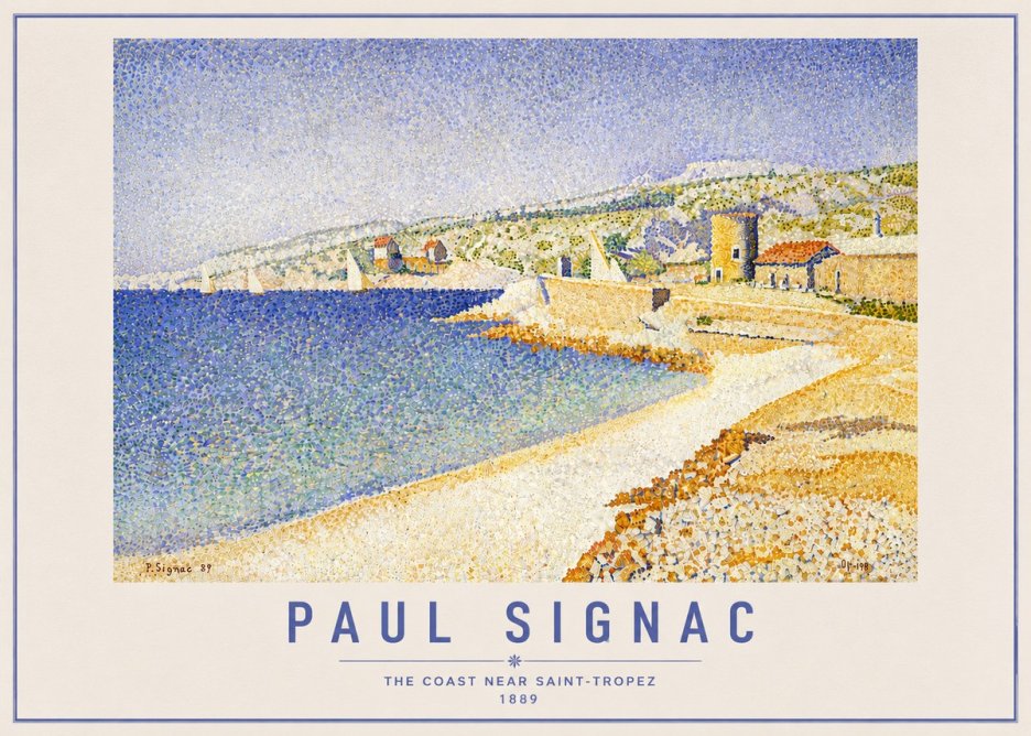 Signac The Coast Near Saint-tropez No6 - Plakát