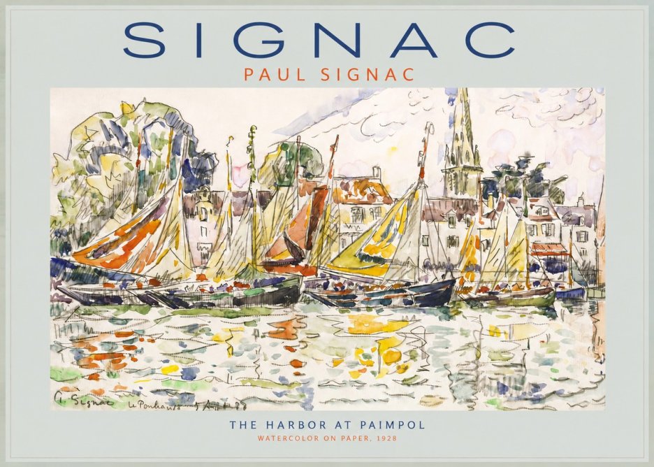 Signac The Harbor at Paimpol No2 - Plakát