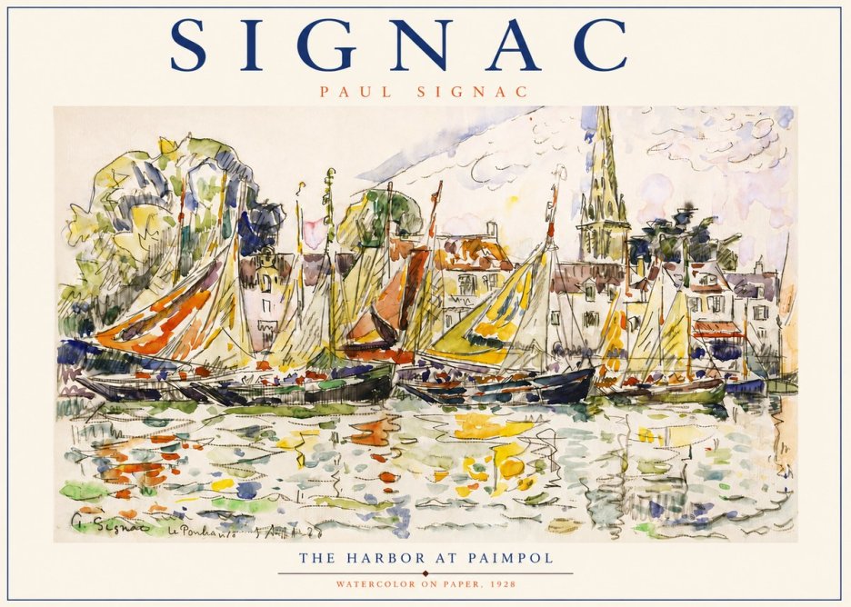 Signac The Harbor at Paimpol No3 - Plakát