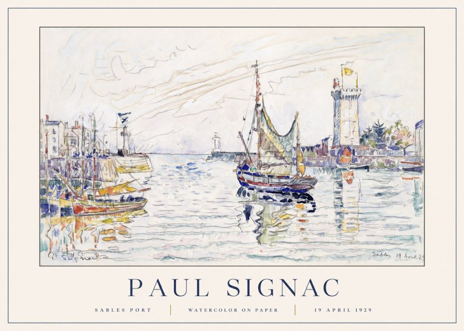 Signac Sables Port No1 - Plakát