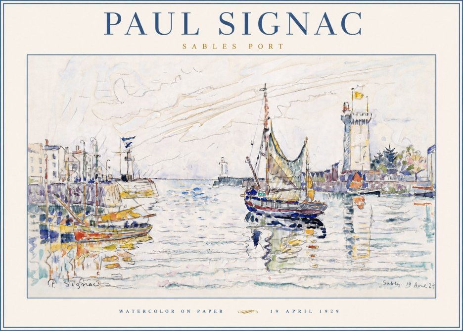 Signac Sables Port No6 - Plakát