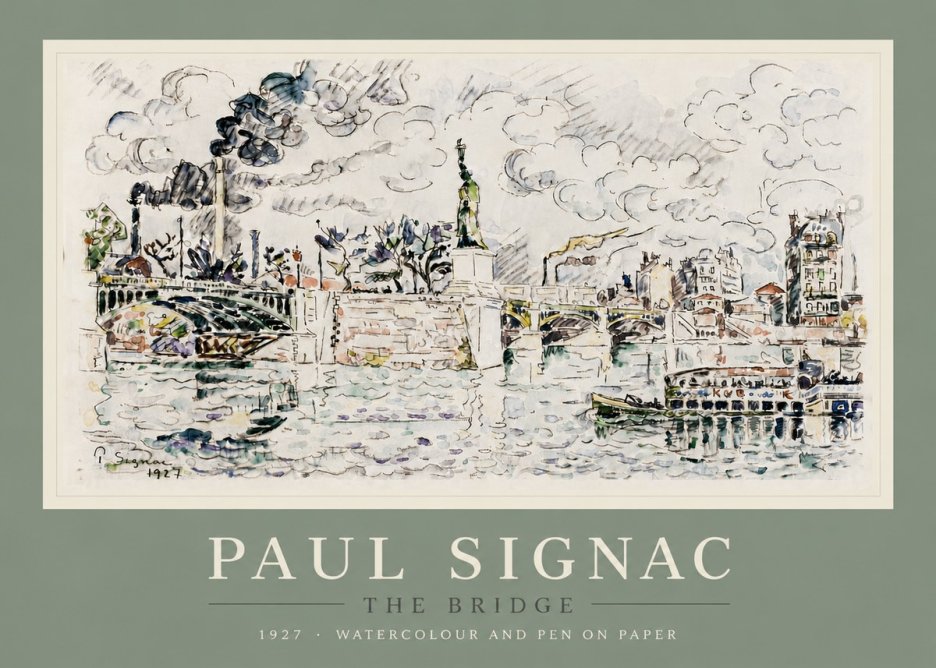 Signac The Bridge II No5 - Plakát