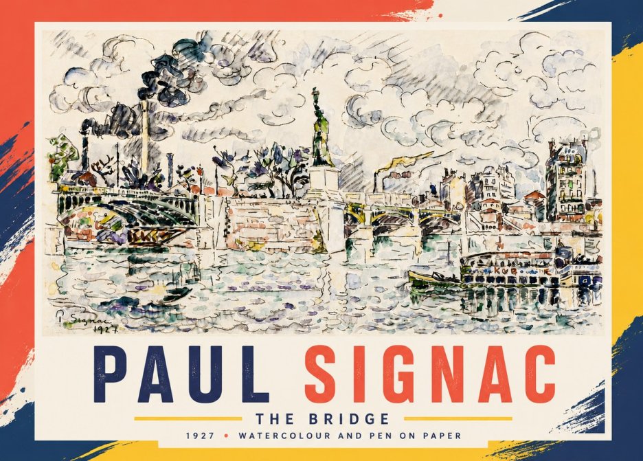 Signac The Bridge II No6 - Plakát