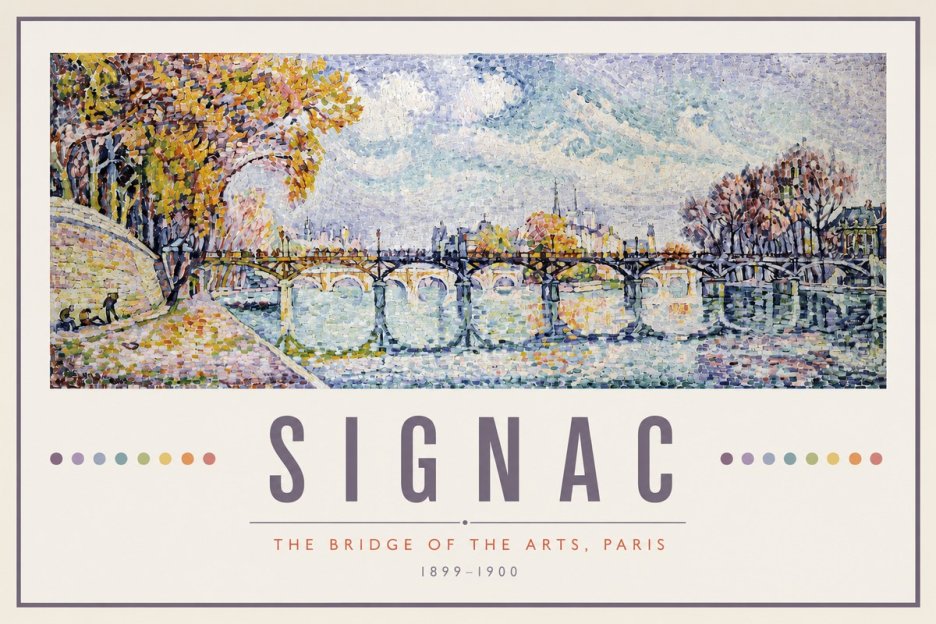 Signac The Bridge of the Arts, Paris No2 - Plakát