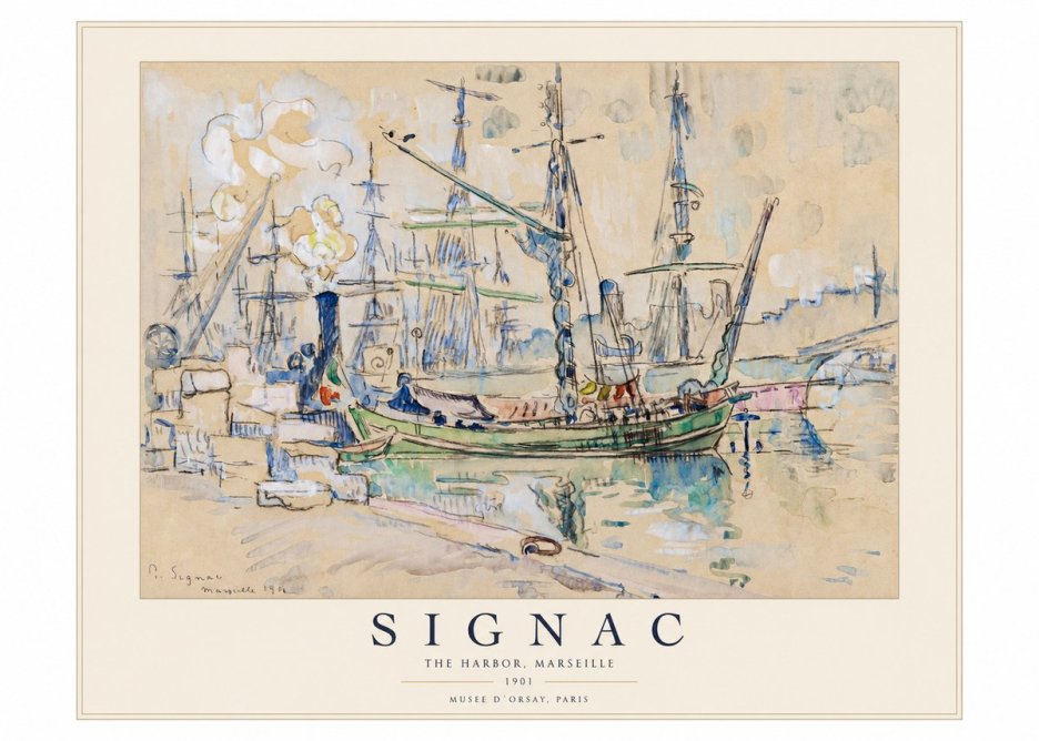 Signac The Harbor, Marseille No1 - Plakát