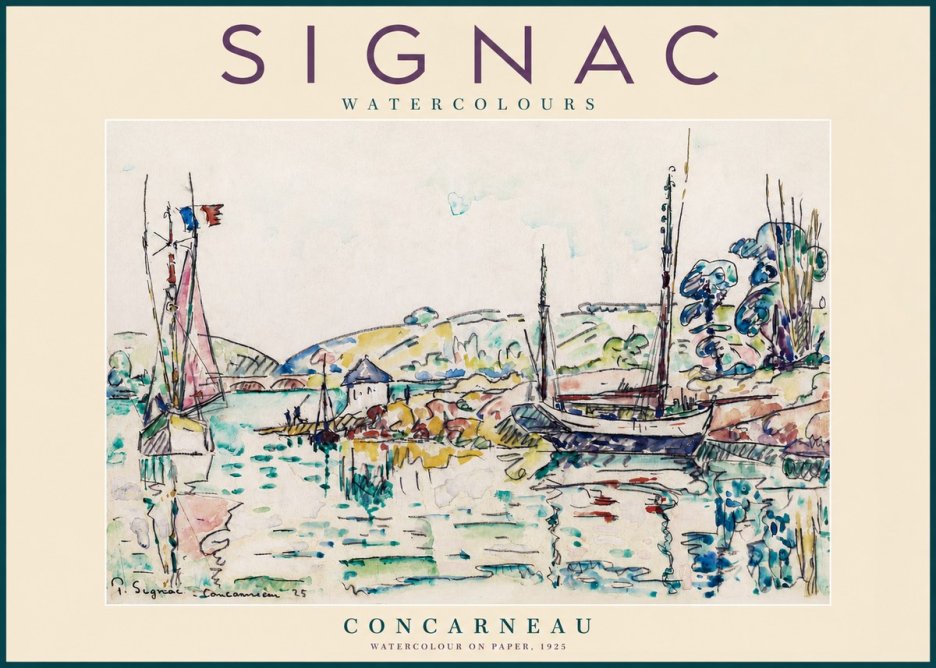 Signac Concarneau No2 - Plakát