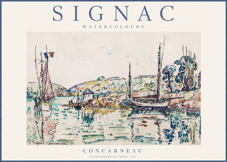Signac Concarneau No3 - Plakát