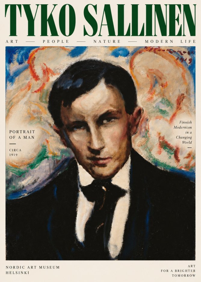 Tyko Sallinen Portrait of a Man II No4 - Plakát