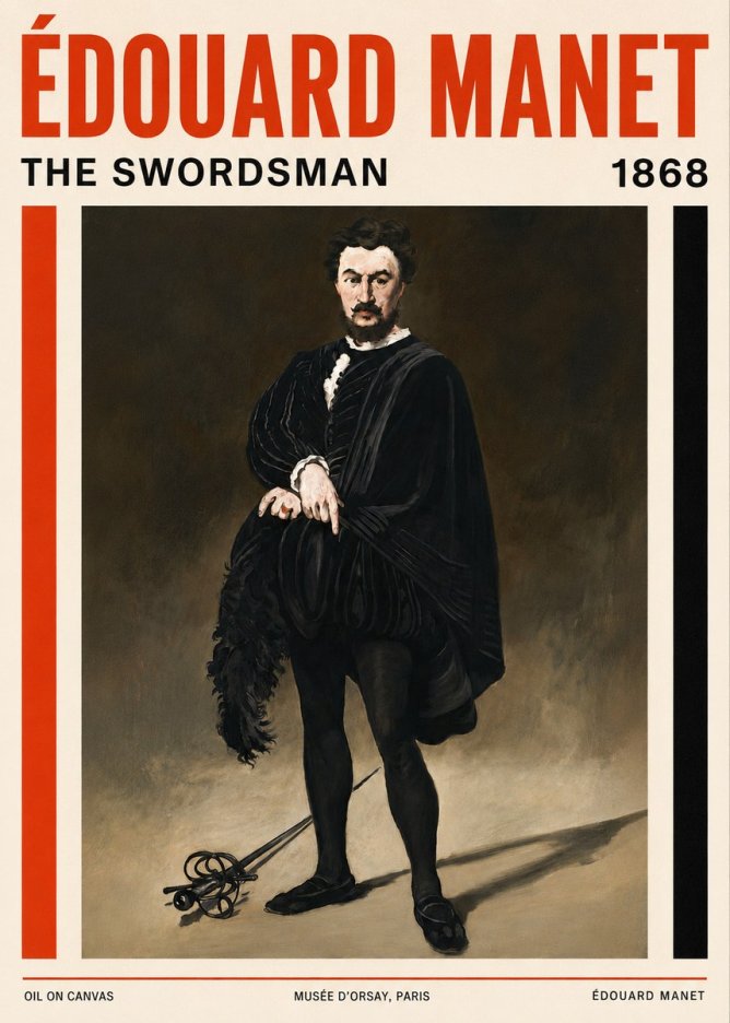 Édouard Manet The Swordsman No4 - Plakát