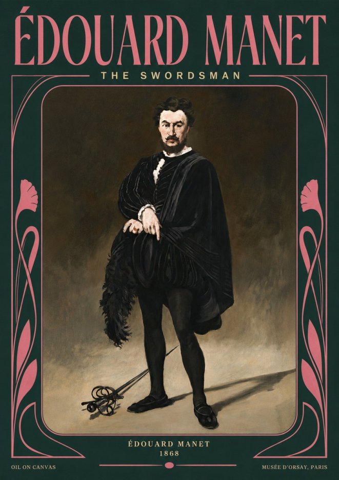 Édouard Manet The Swordsman No5 - Plakát