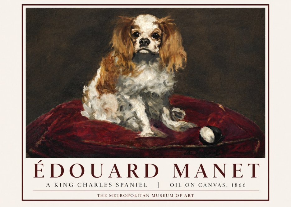 Édouard Manet A King Charles Spaniel No3 - Plakát