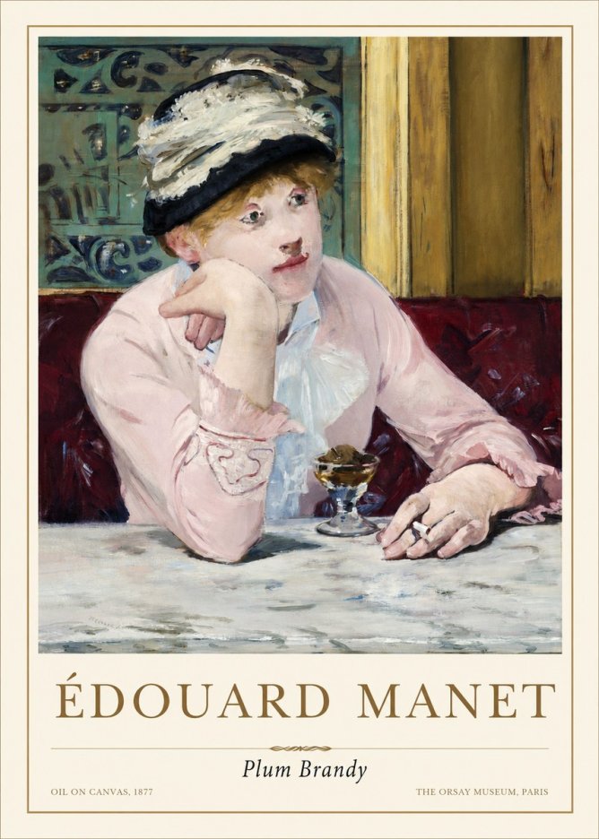 Édouard Manet Plum Brandy No1 - Plakát