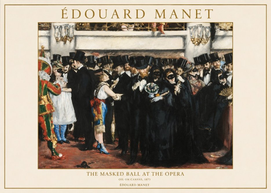 Édouard Manet The Masked Ball at the Opera No1 - Plakát