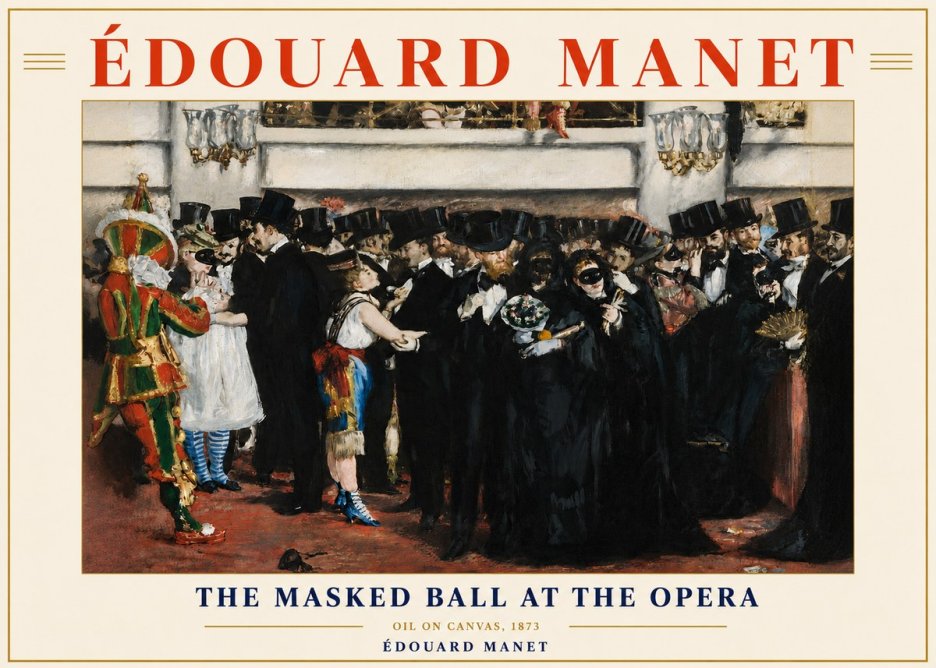 Édouard Manet The Masked Ball at the Opera No4 - Plakát