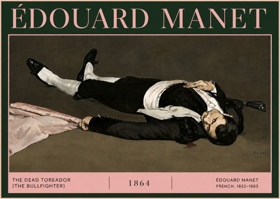 Édouard Manet The Dead Toreador (the Bullfighter) No4 - Plakát