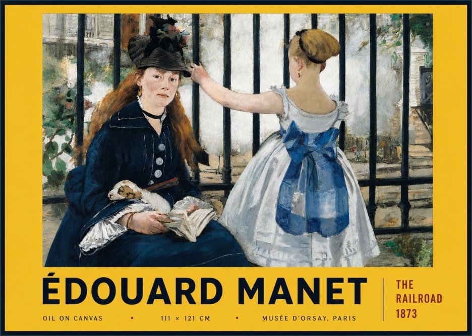 Édouard Manet The Railroad No6 - Plakát